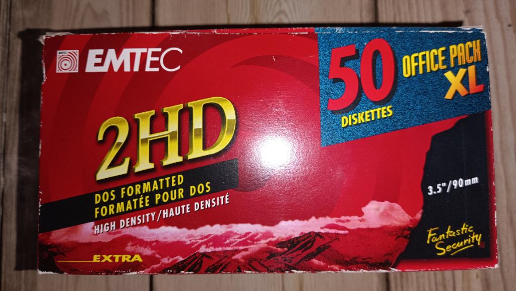 Disques EMTEC 2HD 3,5 po/90 mm (>45 pièces), Réinscriptible, Comme neuf, Enlèvement, Autres types