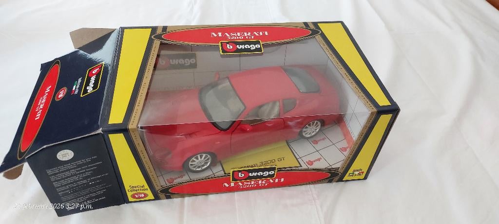 Maserati 3200 GT Modèle 1:18, Hobby & Loisirs créatifs, Voitures miniatures | 1:18, Enlèvement ou Envoi, Comme neuf, Voiture, Burago