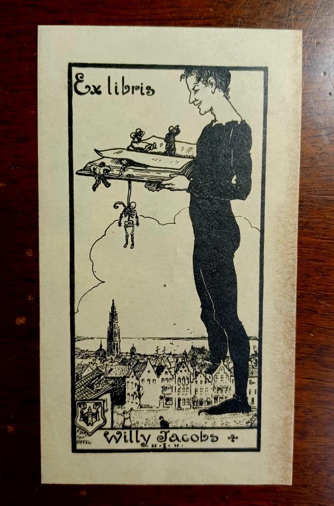 Ex libris door Edmond van Offel van Willy Jacobs, Enlèvement ou Envoi
