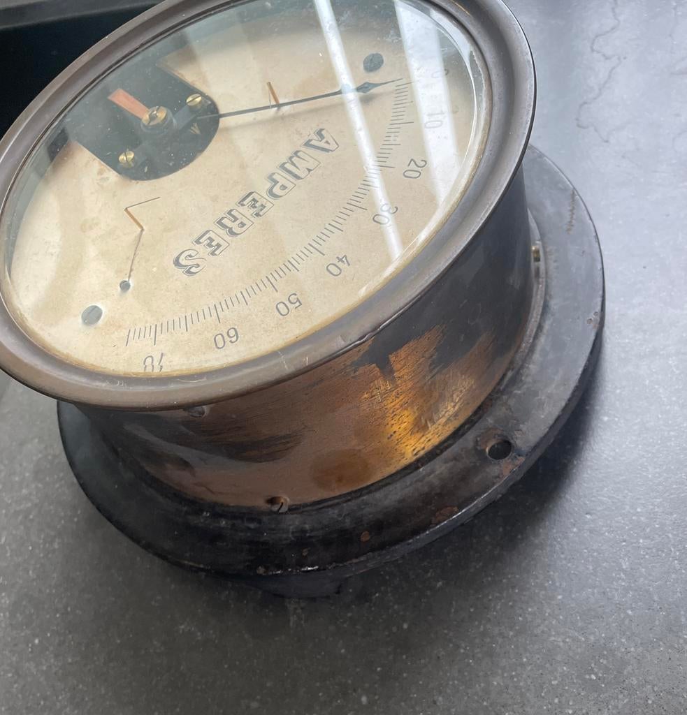 Nautische Amperes meter Antiek, Watersport en Boten, Ophalen of Verzenden, Zo goed als nieuw