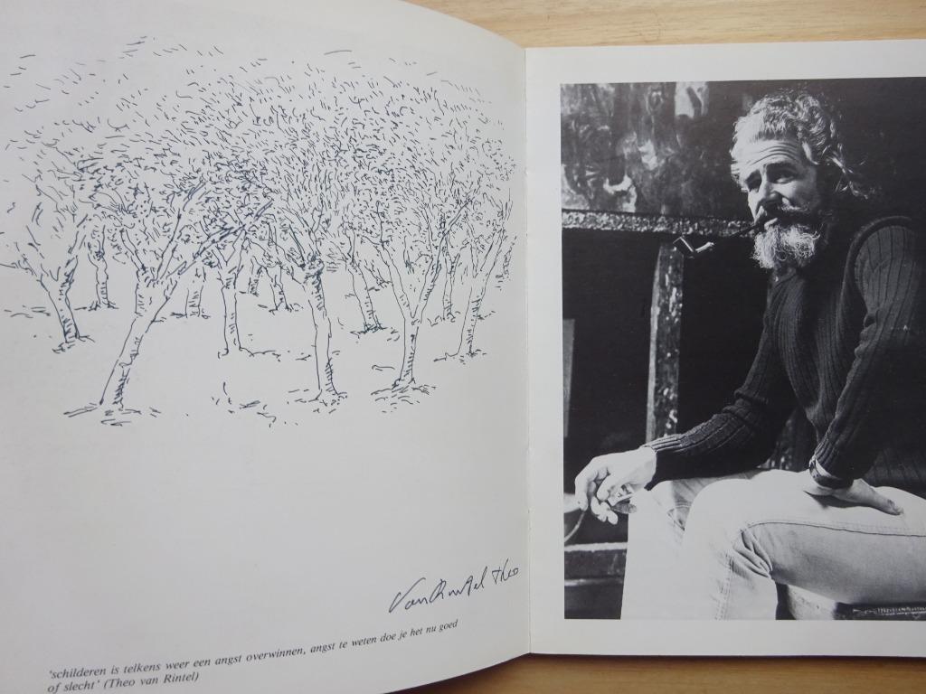 Theo Van Rintel, monografie met originele tekening , signed, Enlèvement ou Envoi, Utilisé, Peinture et dessin, Jooris Van Hulle