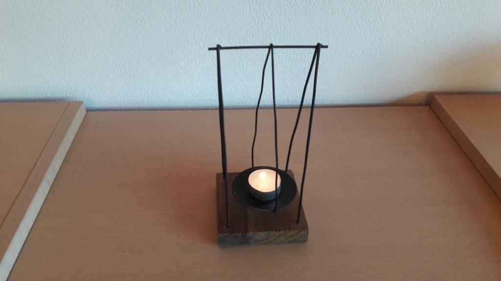 Porte-bougie, Enlèvement ou Envoi, Comme neuf, Bois, Chandelier