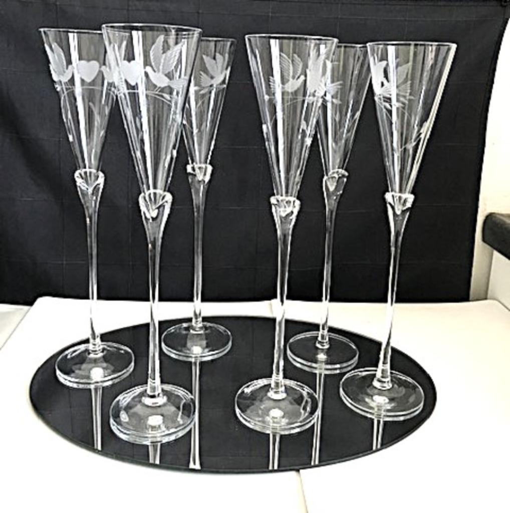 Verres Champagne Cristal CALICE antique H 31✨😍🥂💑👌, Enlèvement ou Envoi