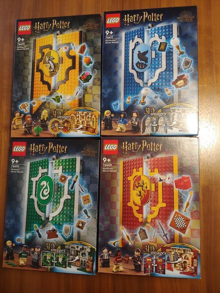 Lego Harry Potter 76409, 76410, 76411, 76412 banners (NIEUW), Ophalen of Verzenden, Nieuw, Lego