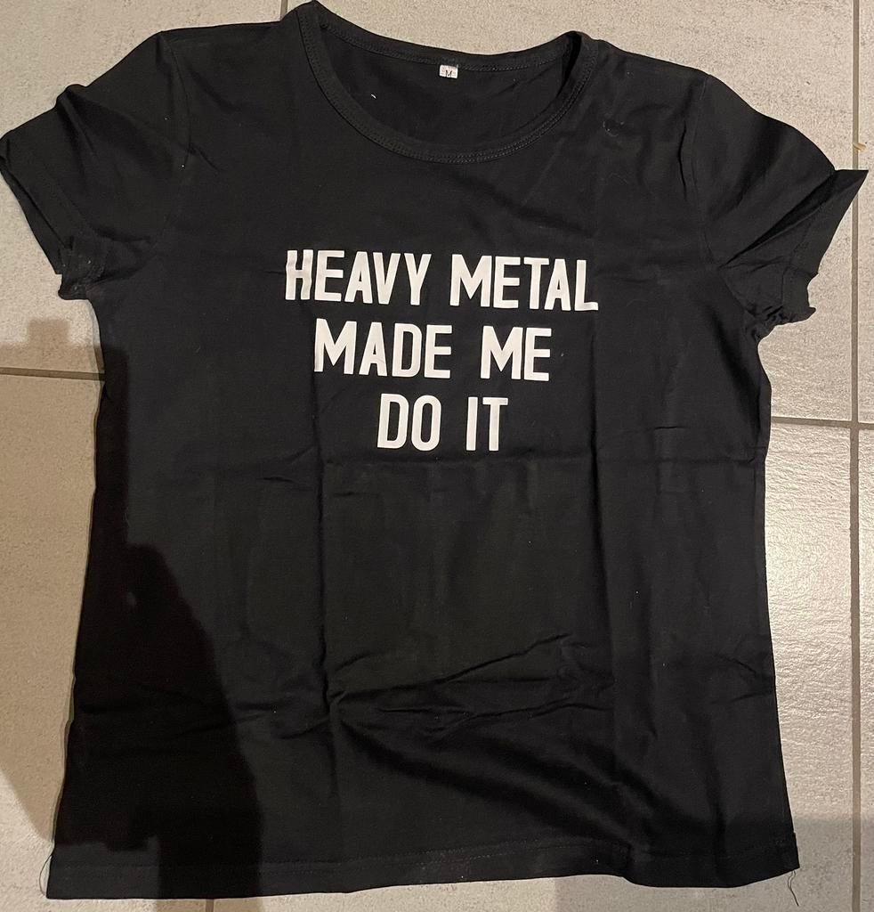 Heavy Metal made le do this - t-shirt - taille M - noir, Collections, Enlèvement, Comme neuf, Vêtements