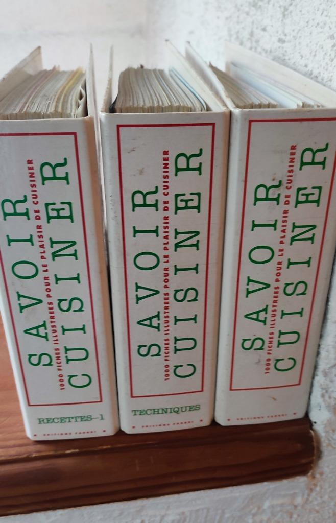 SAVOIR CUISINER - 1000 fiches illustrées (3 classeurs), Enlèvement ou Envoi, Utilisé