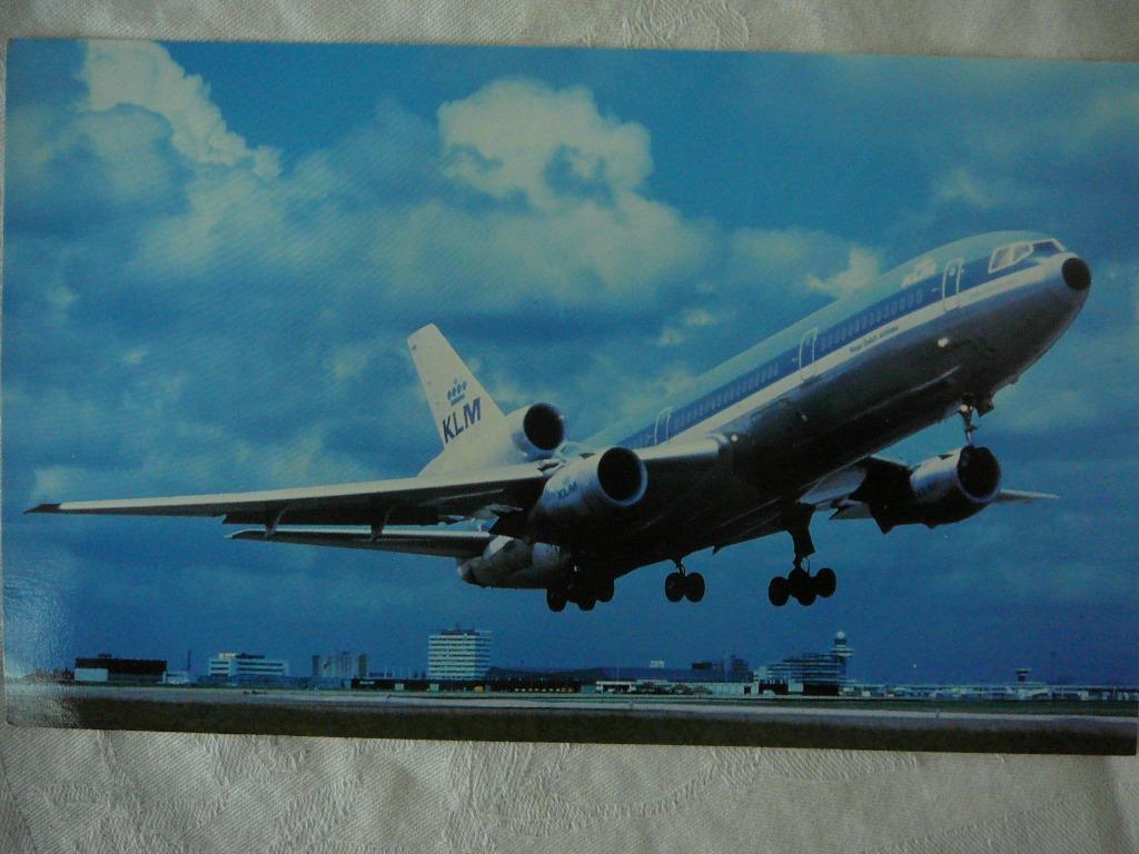 KLM DC-10 oude postkaart, Verzenden, Zo goed als nieuw, Kaart, Foto of Prent