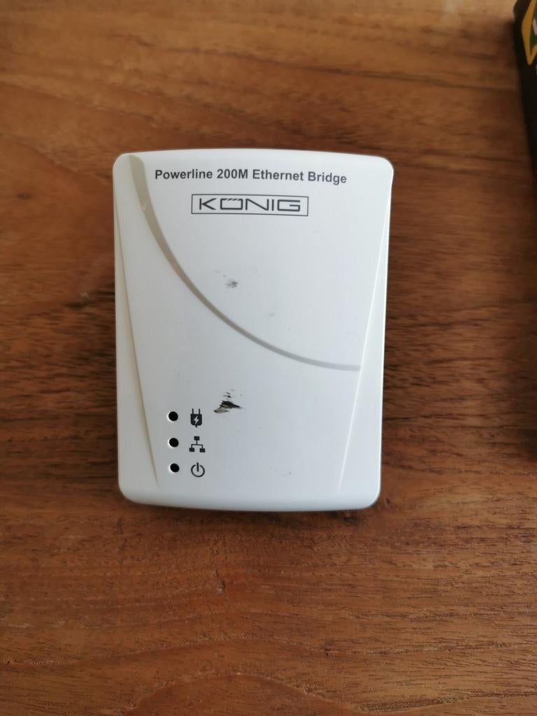 KONIG Powerline 200M Ethernet Bridge, Computers en Software, Ophalen of Verzenden, Gebruikt, Konig