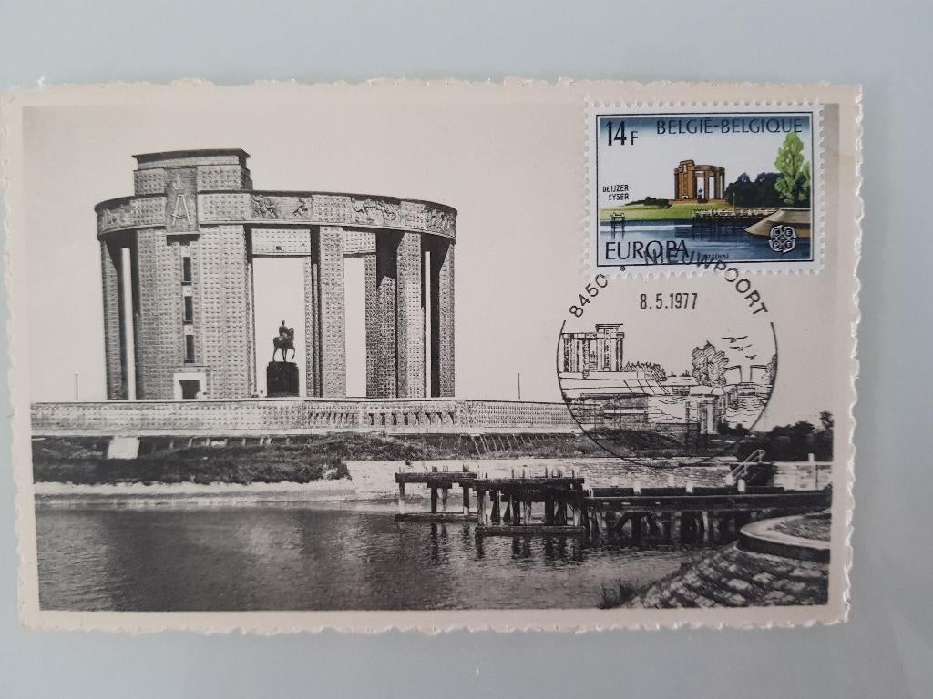 Carte postale Nieuwpoort West-Vlaanderen Timbre FDC Albert I, Collections, Enlèvement ou Envoi, Non affranchie, Flandre Occidentale