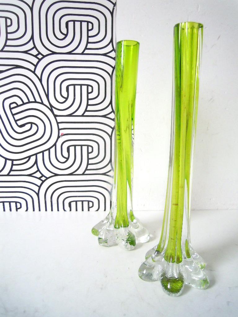 Vase solifleur vintage en verre Italien, Enlèvement ou Envoi, Maison et Meubles
