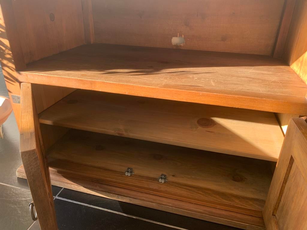 Meuble TV / Buffet en bois massif – Style rustique, Huis en Inrichting, Ophalen, Zo goed als nieuw