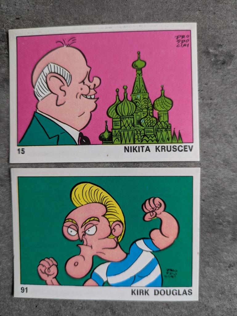 PANINI OK VIP STICKERS PLAATJES 2X anno 1974, Verzenden, Zo goed als nieuw