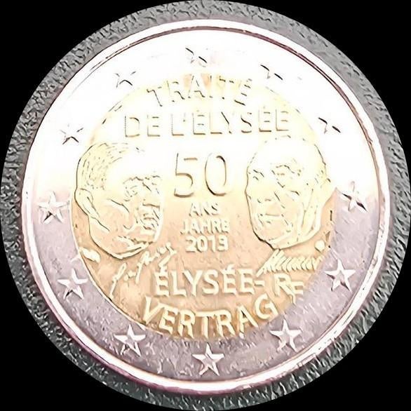 2 euro herdenkingsmunt 50 j elysée verdrag frankrijk 2013, Postzegels en Munten, Munten | Europa | Euromunten, Ophalen of Verzenden