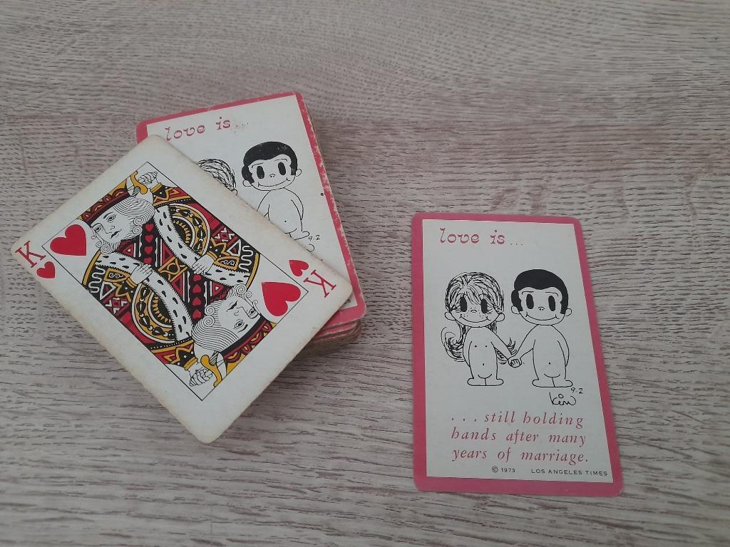 Vintage kaartspel - Liefde is - Love is 1973 - LA Times, Verzamelen, Film en Tv, Gebruikt, Ophalen of Verzenden