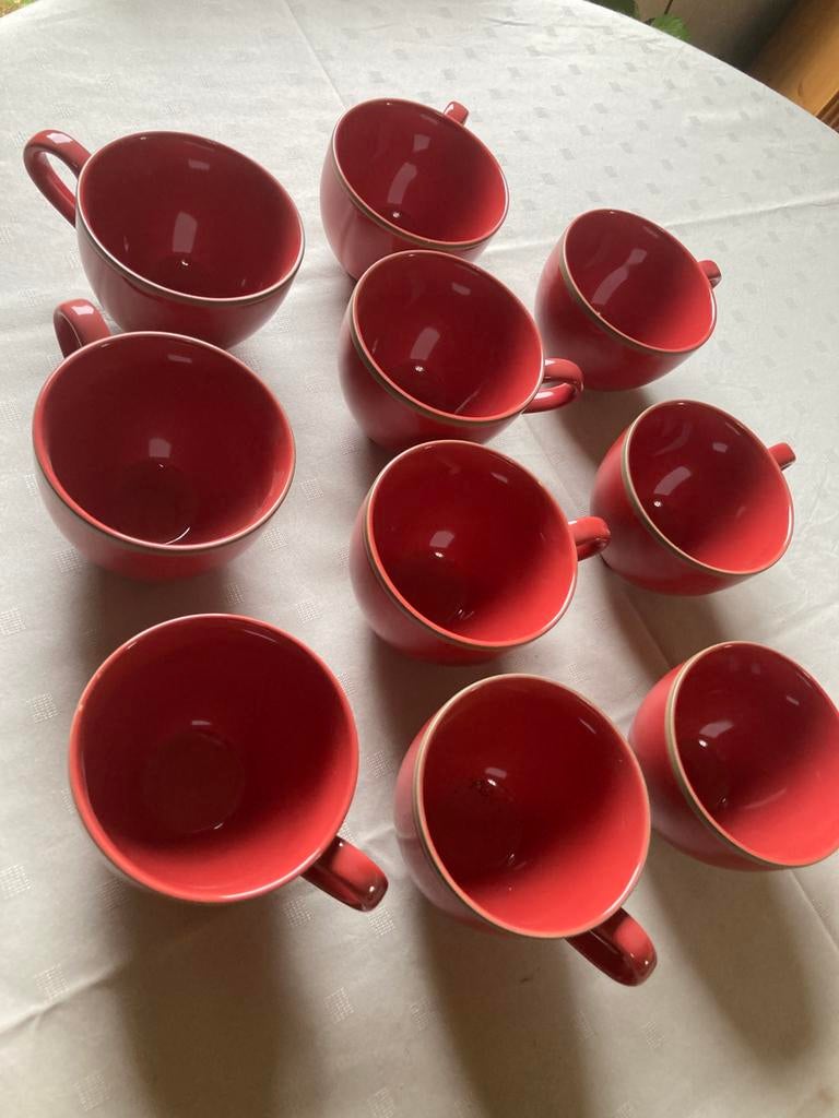 Grandes tasses 10, Maison & Meubles, Enlèvement, Neuf, Rouge, Autres types