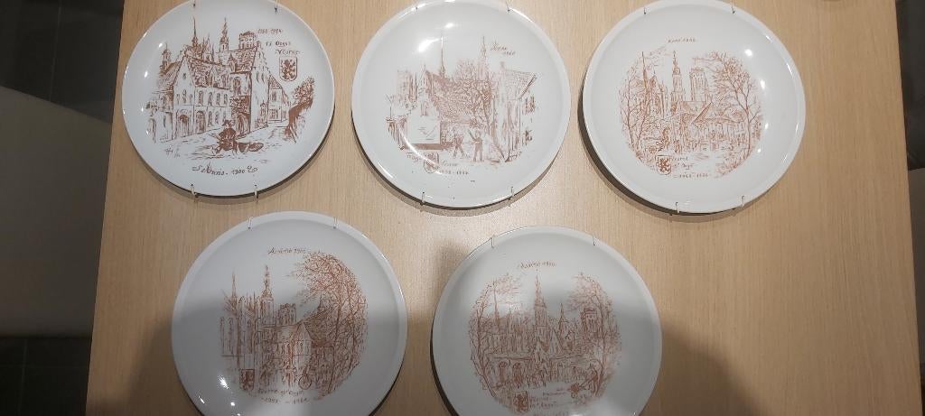 Veurne 5 borden van het feest "anno 1900", Ophalen of Verzenden