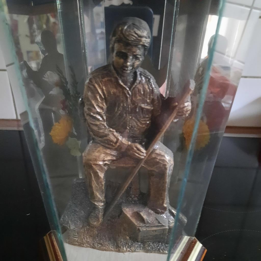 Vinkenzetter ( trofee ) . Mooi stuk ! In glazen omhulsel ., Sport en Fitness, Ophalen, Gebruikt