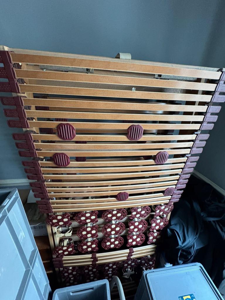 Verstelbare bedbodem, Ophalen, 90 cm, Eenpersoons, Zo goed als nieuw