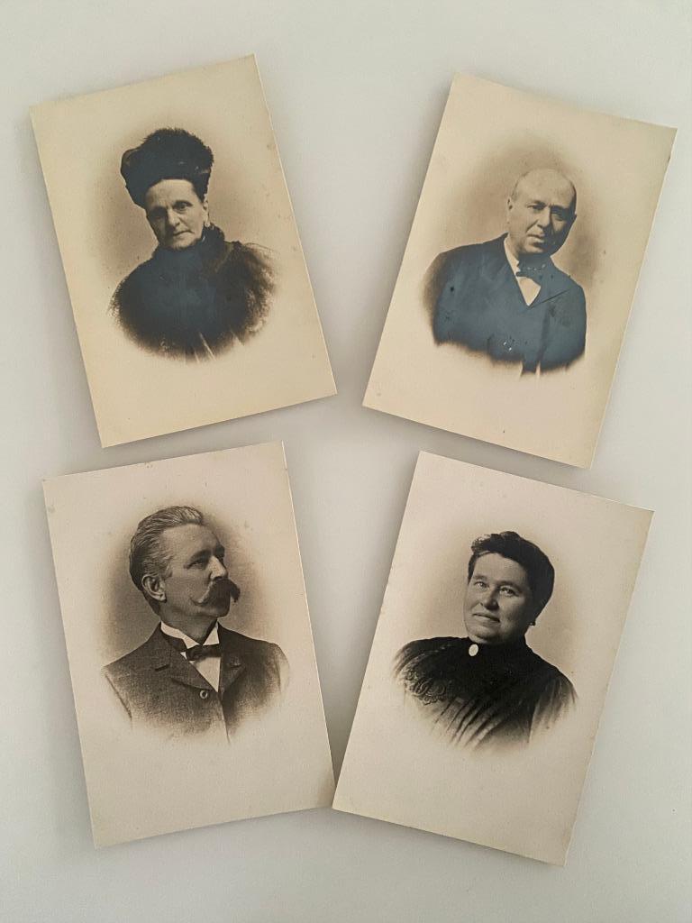 4 Portraits Photo Vintage 2ème Moitié 19ème Siècle, Antiquités & Art, Curiosités & Brocante, Enlèvement ou Envoi