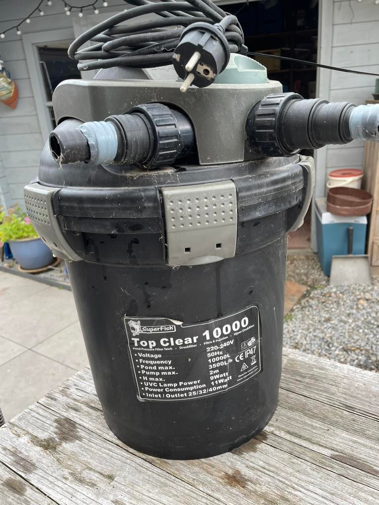 Top clair filter 10 000 l, Ophalen, Zo goed als nieuw
