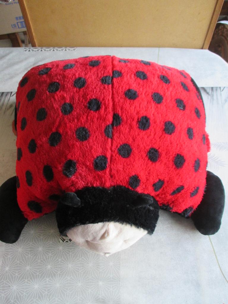 kussen onze lieve heers beestje / swizzel, Ophalen of Verzenden, Zo goed als nieuw, Rood, Vierkant