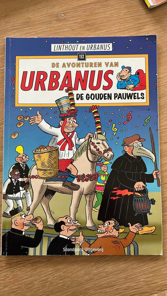 Strip Urbanus 152 De Gouden Pauwels, Linthout en Urbanus, Une BD, Enlèvement, Utilisé