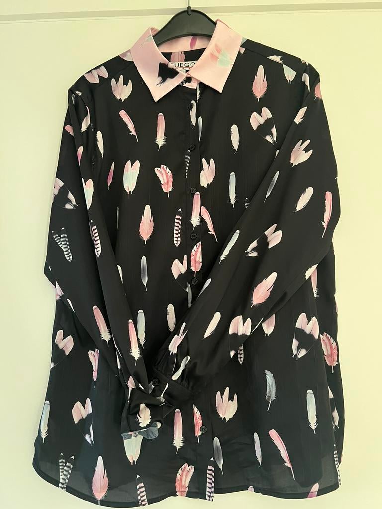 Chemisier Fuego Woman/ maat 42/ €12, Kleding | Dames, Ophalen of Verzenden, Zo goed als nieuw, Maat 42/44 (L), Zwart