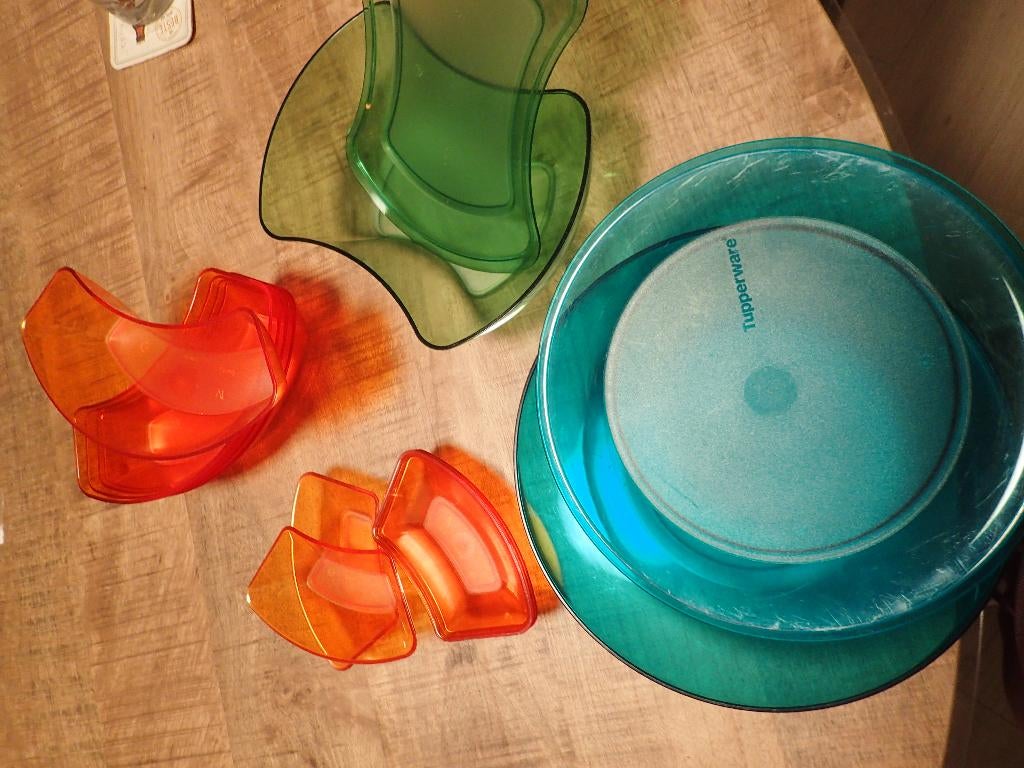Tupperware serveer kommen en schaaltjes apero Set, Huis en Inrichting, Ophalen of Verzenden, Zo goed als nieuw, Schaal