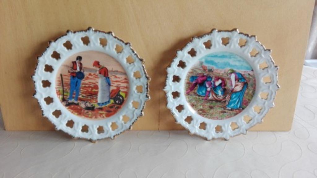 2 decoratieve borden schilderij, Ophalen of Verzenden