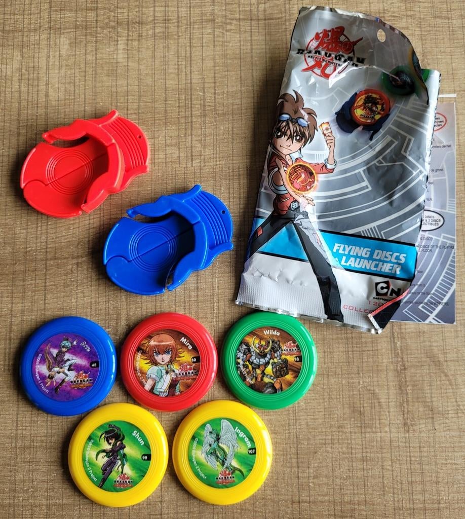 Bakugan: Flying Discs + Launchers, Verzamelen, Ophalen of Verzenden, Zo goed als nieuw