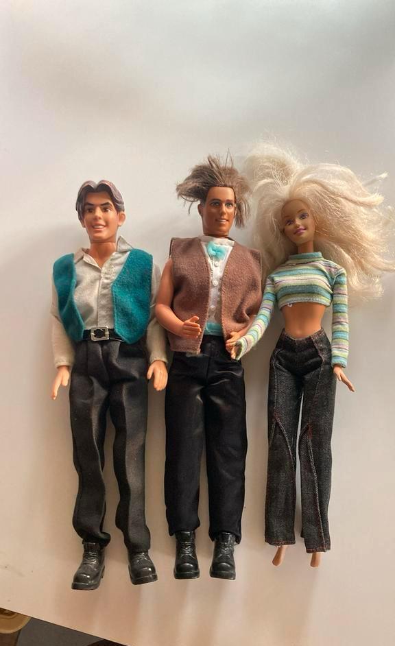 3 oude poppen, Verzamelen, Poppen, Ophalen of Verzenden, Gebruikt, Pop