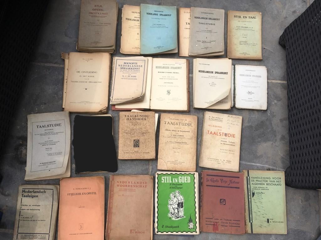 23 boeken taalstudie - spraakkunst - woordenschat - stijl, Antiek en Kunst, Ophalen of Verzenden