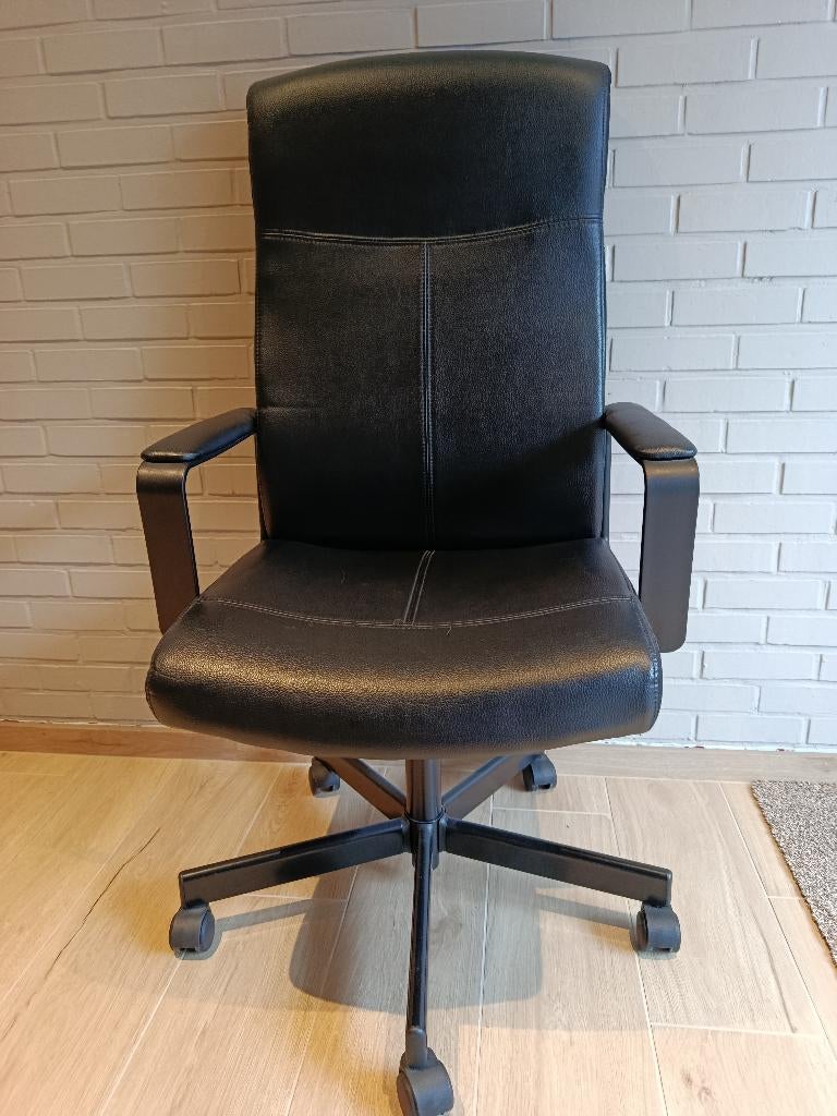 Fauteuil de bureau noir Ikea, Maison & Meubles, Enlèvement, Comme neuf, Noir, Chaise de bureau
