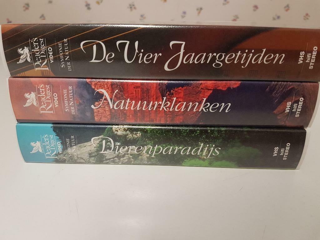 3 VHS videofilms serie Symfonie der Natuur (Reader's Digest), Alle leeftijden, Ophalen of Verzenden, Documentaire