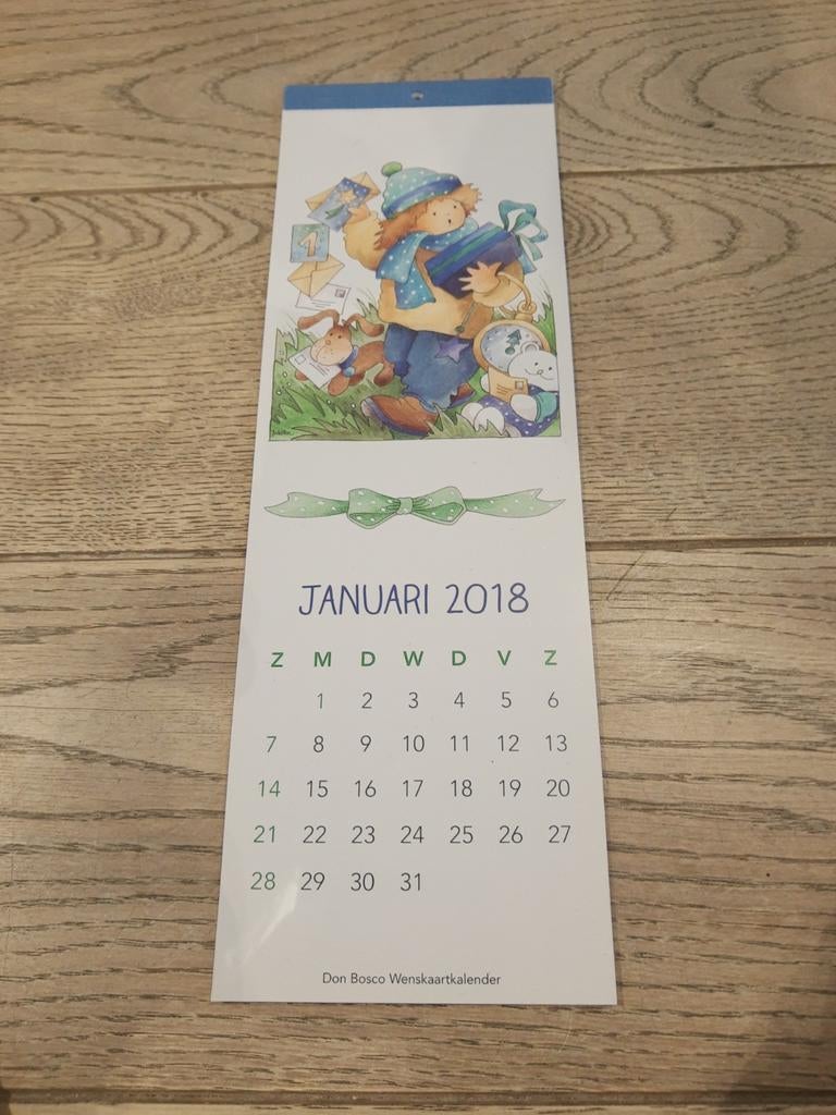 Calendrier avec dessins de Jaklien Moerman : 2018, Enlèvement ou Envoi, Comme neuf