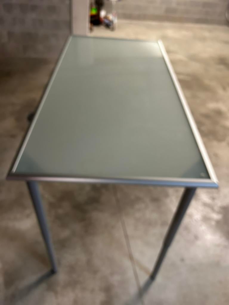 Table en verre, hauteur réglable, Ophalen, Zo goed als nieuw, Glas