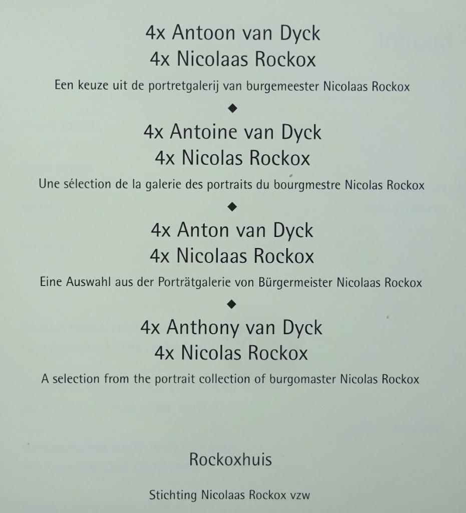 4 x Antoon van Dyck, 4 x Nicolaas Rockox, 1999, Ophalen of Verzenden, Zo goed als nieuw, Schilder- en Tekenkunst