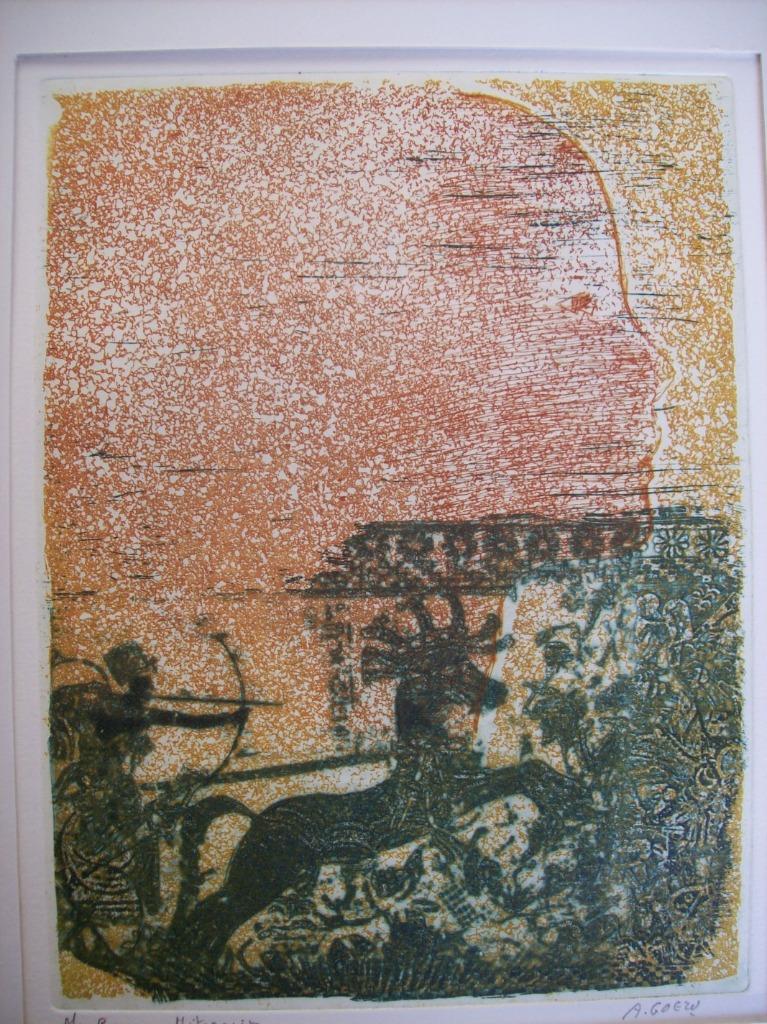 "Mer Rouge" -André Goezu, Antiquités & Art, Enlèvement ou Envoi
