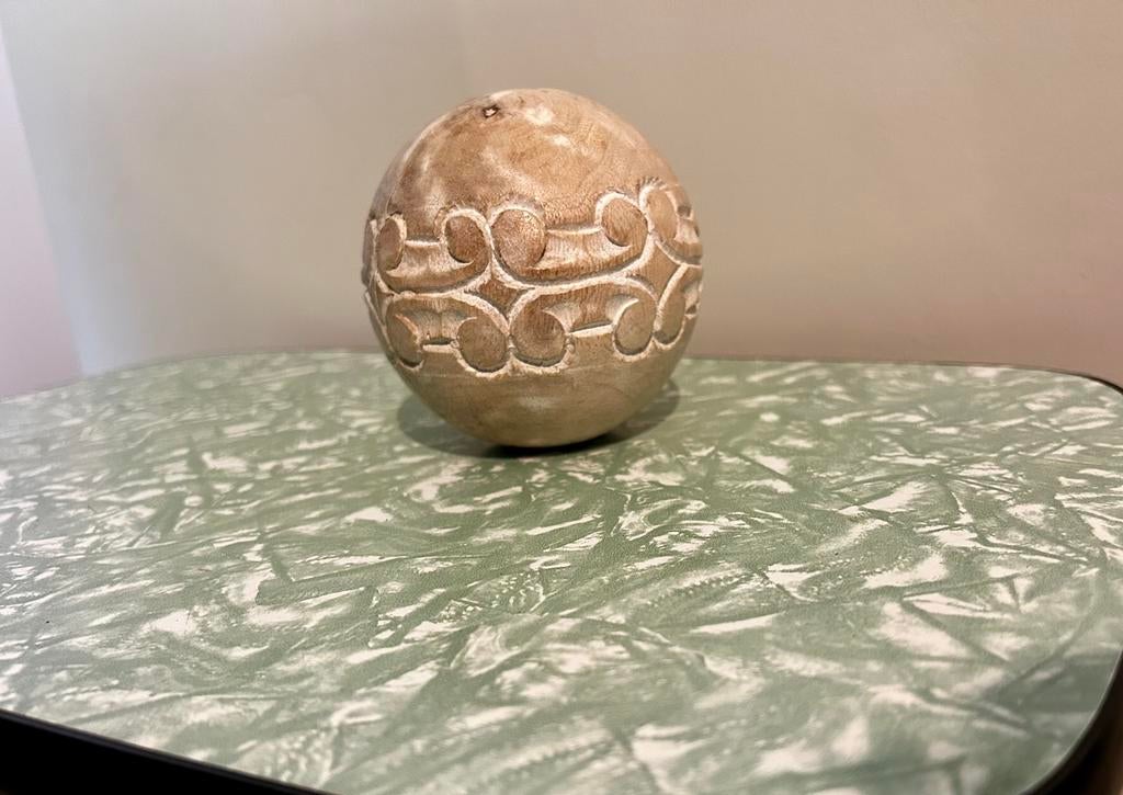 Boule décorative en bois, Enlèvement, Comme neuf