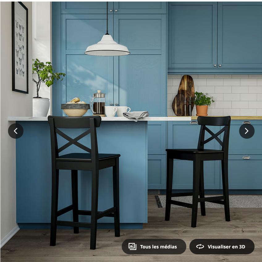 Chaise de bar IKEA NEUVE !, Neuf, 1 tabouret, Avec repose-pieds, Enlèvement