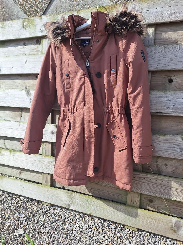 Winterjas bruin - Only, Ophalen, Only, Bruin, Zo goed als nieuw
