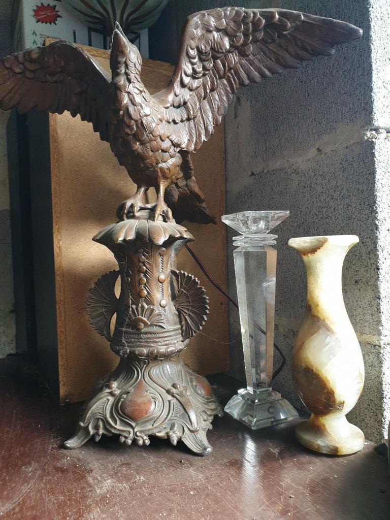 Bronzen Arend op voet 2 stuks, Antiek en Kunst, Ophalen of Verzenden