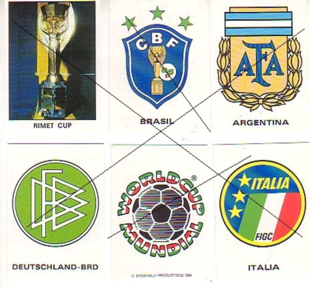 World Cup Story / Emblemen - Logo's / Sonric's 6 stuks, Verzenden, Zo goed als nieuw, Poster, Plaatje of Sticker