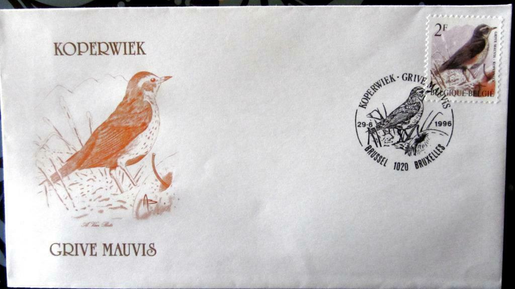 FIRST DAY COVER- VOGELS VAN BUZIN- DE KOPERWIEK, Ophalen of Verzenden, Gestempeld, Dier of Natuur