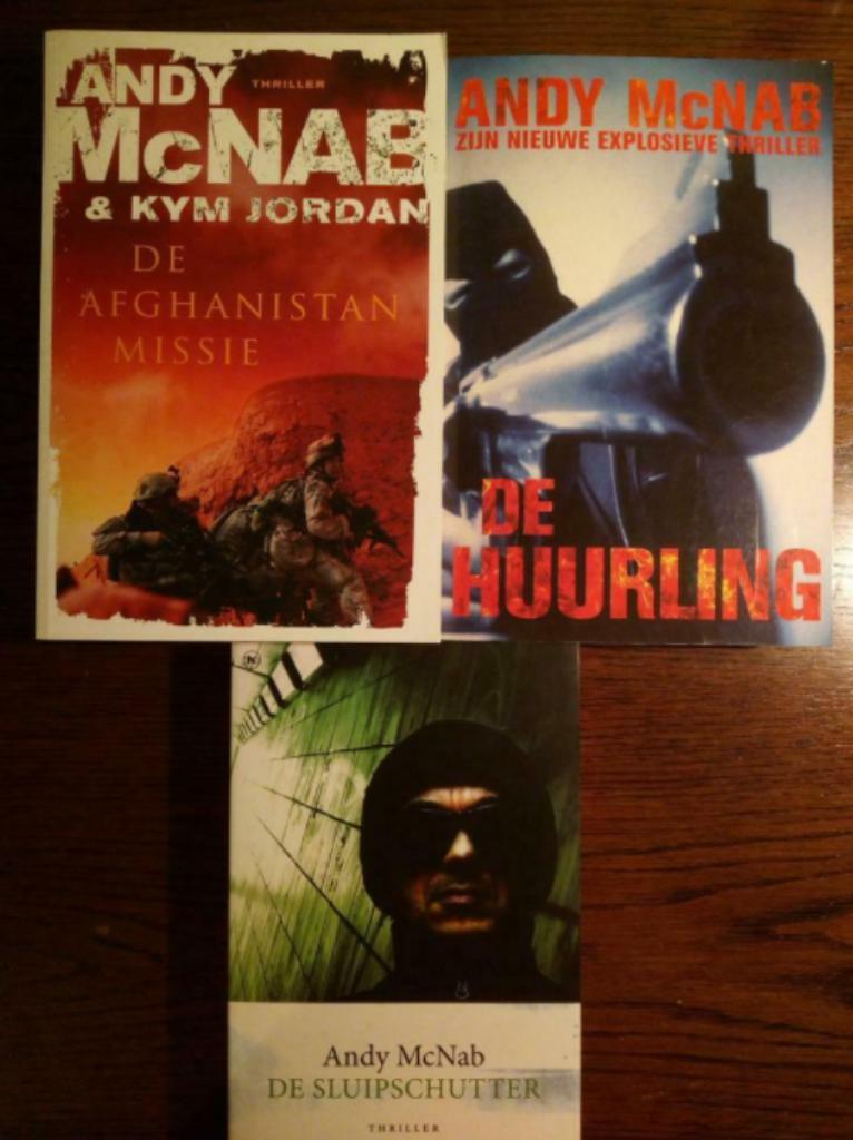 3 boeken Andy McNab, Enlèvement ou Envoi, Utilisé