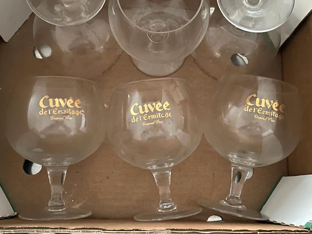 6 glazen Cuvée de l'Ermitage Grand Cru / gin ?, Ophalen