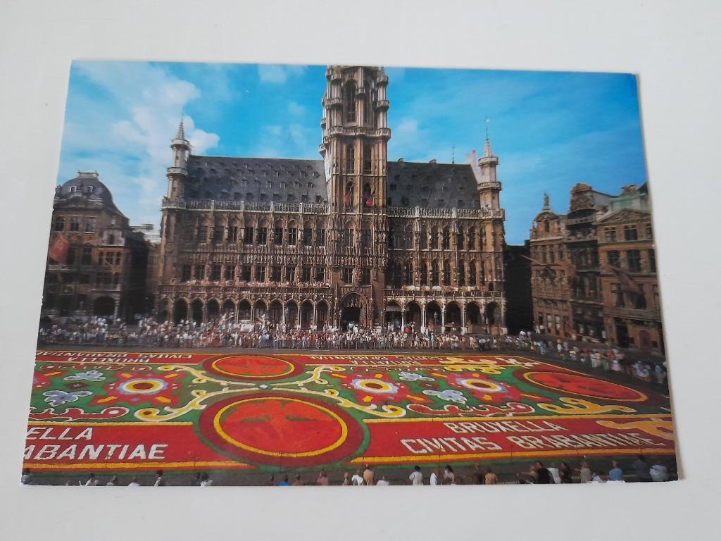 Postkaart Brussel - Grote Markt en Bloementapijt, Ophalen of Verzenden, 1960 tot 1980, Ongelopen, Vlaams-Brabant