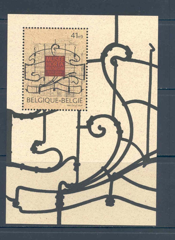 België 1997 Blok Horta Museum **, Verzenden, Orginele gom, Kunst, Postfris