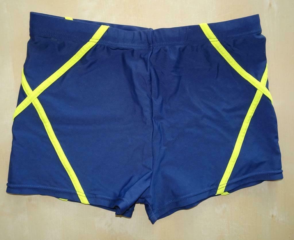Blauwe zwembroek met fluo geel detail voor heren, maat Small, Blauw, Bel & Bo, Ophalen of Verzenden, Zwemshort