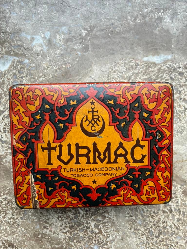 Vintage blikken sigarendoosje Turmac, Verzamelen, Blikken, Ophalen of Verzenden, Gebruikt, Overige, Overige merken